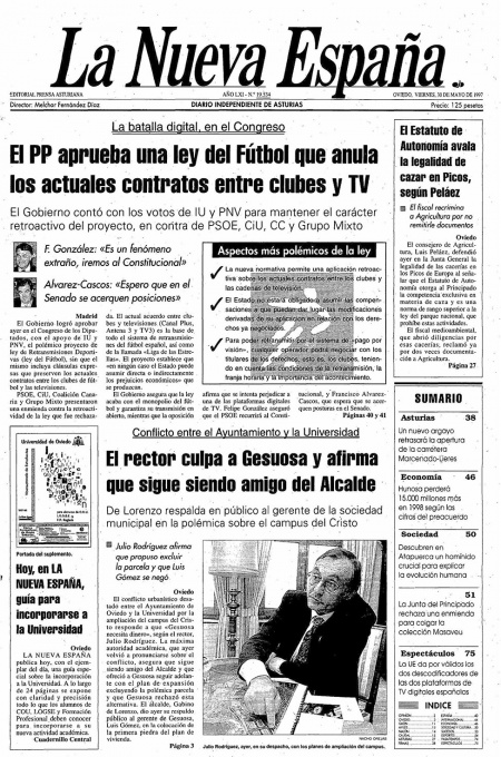 Portada Viernes 30 de  de 1997