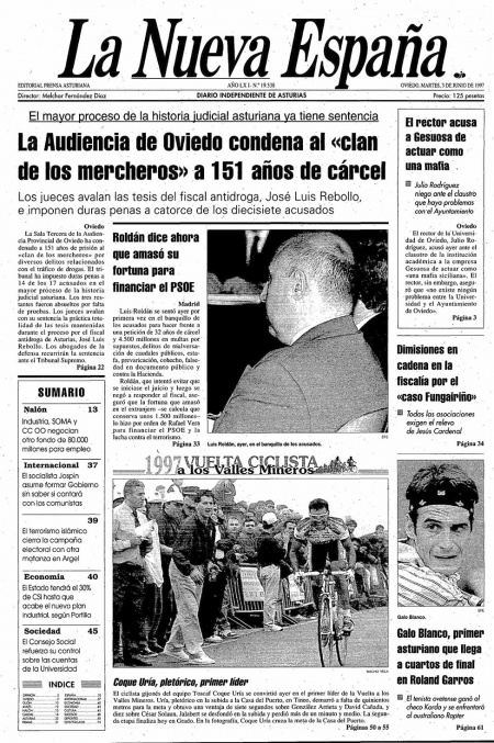 Portada Martes 3 de  de 1997