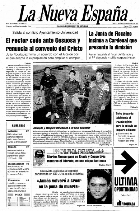Portada Miércoles 4 de  de 1997