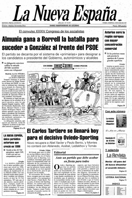 Portada Domingo 22 de  de 1997