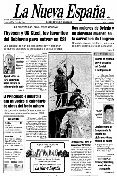Portada Lunes 30 de  de 1997