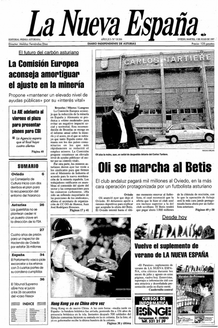 Portada Martes 1 de  de 1997