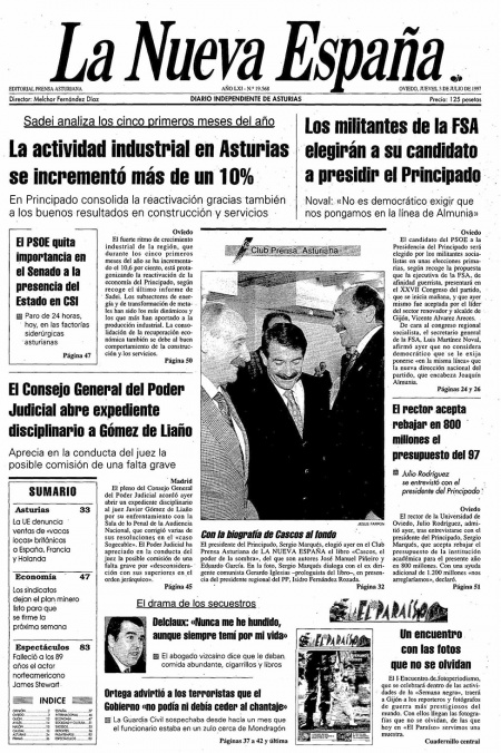 Portada Jueves 3 de  de 1997