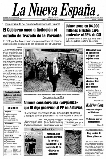 Portada Sábado 5 de  de 1997