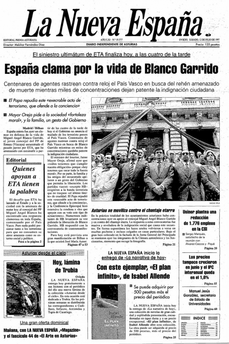 Portada Sábado 12 de  de 1997