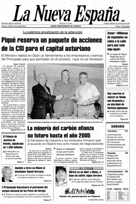 Portada Miércoles 16 de  de 1997