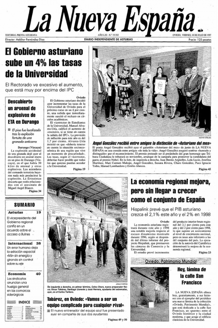 Portada Viernes 18 de  de 1997