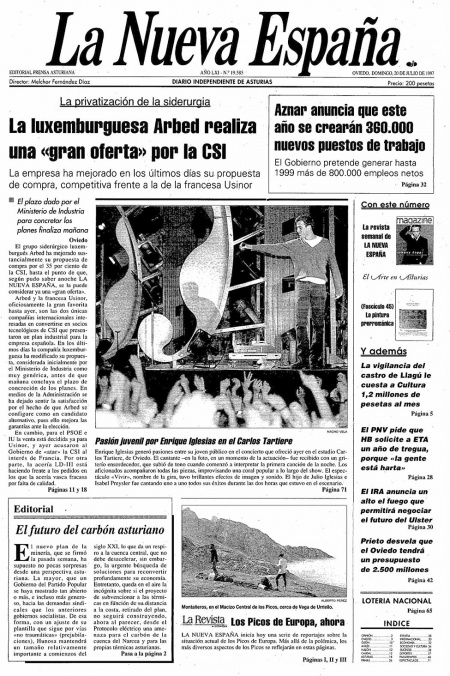 Portada Domingo 20 de  de 1997