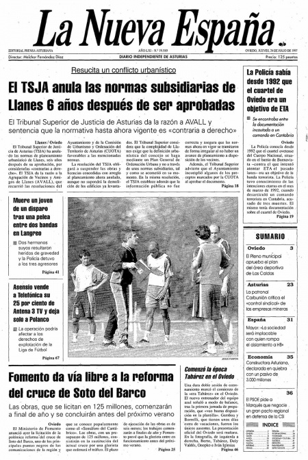 Portada Jueves 24 de  de 1997