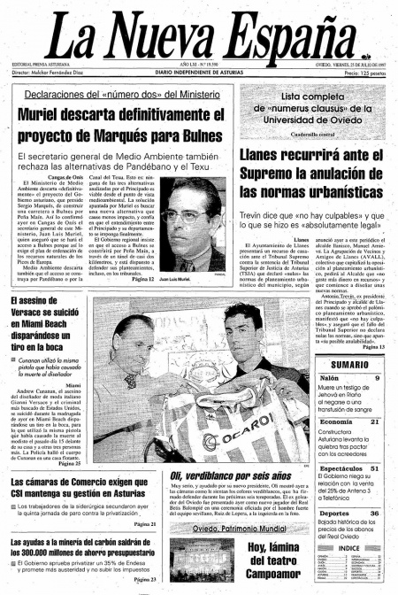 Portada Viernes 25 de  de 1997