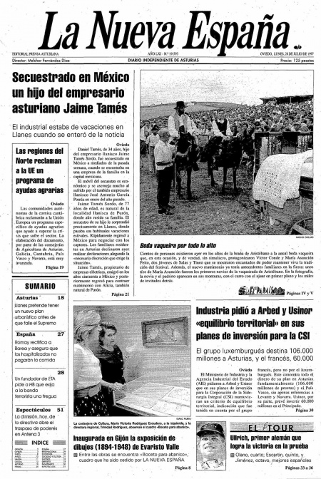 Portada Lunes 28 de  de 1997