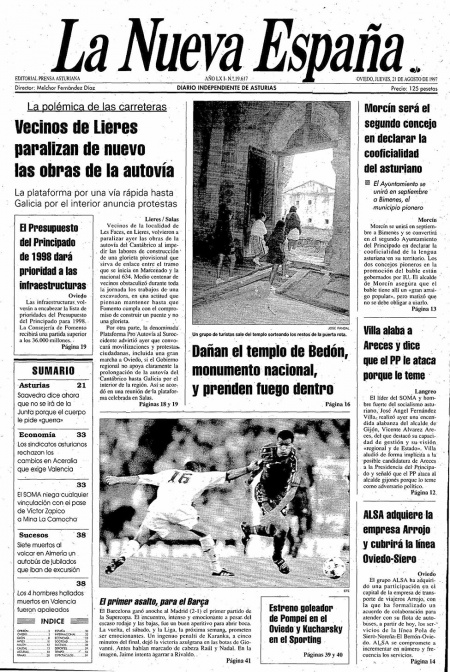Portada Jueves 21 de  de 1997
