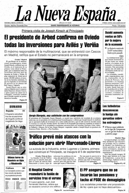 Portada Jueves 28 de  de 1997