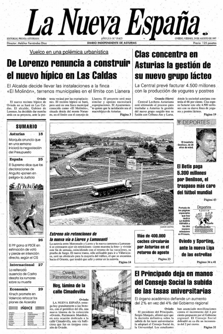 Portada Viernes 29 de  de 1997