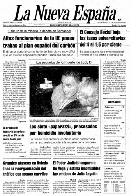 Portada Miércoles 3 de  de 1997