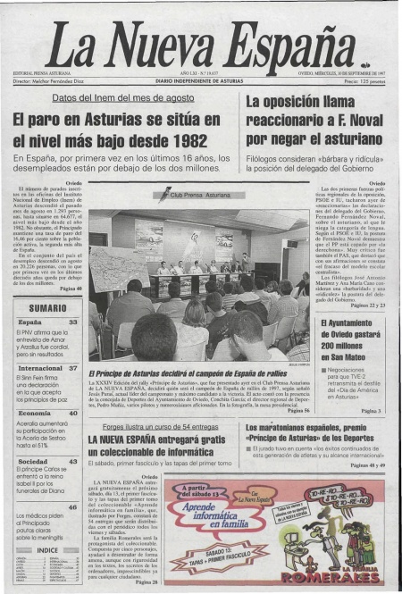 Portada Miércoles 10 de  de 1997