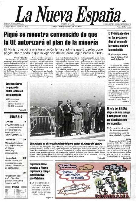 Portada Jueves 11 de  de 1997