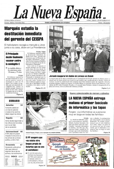 Portada Viernes 12 de  de 1997