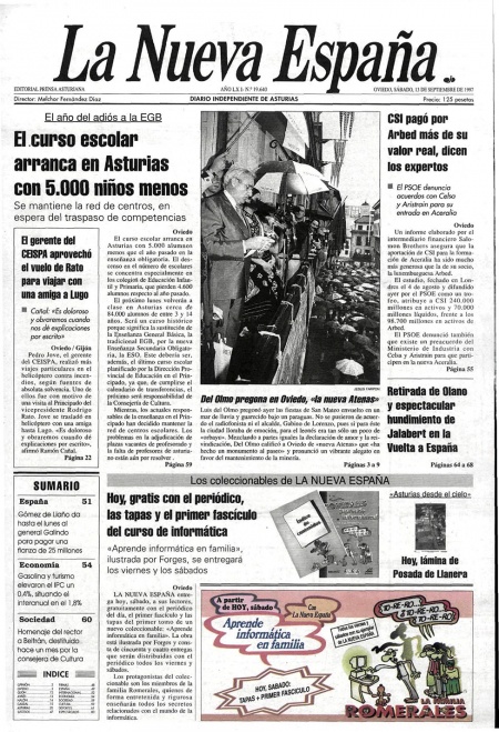 Portada Sábado 13 de  de 1997