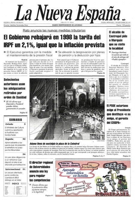 Portada Miércoles 17 de  de 1997