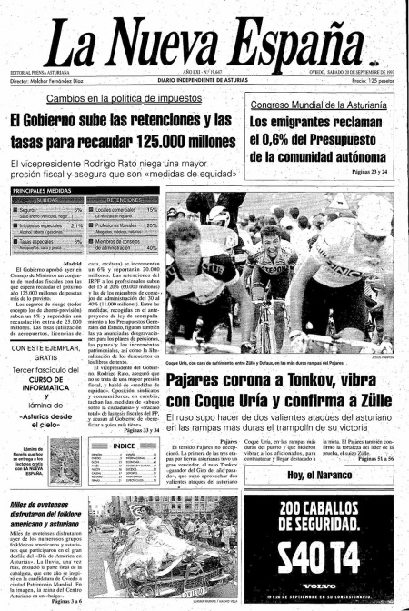Portada Sábado 20 de  de 1997