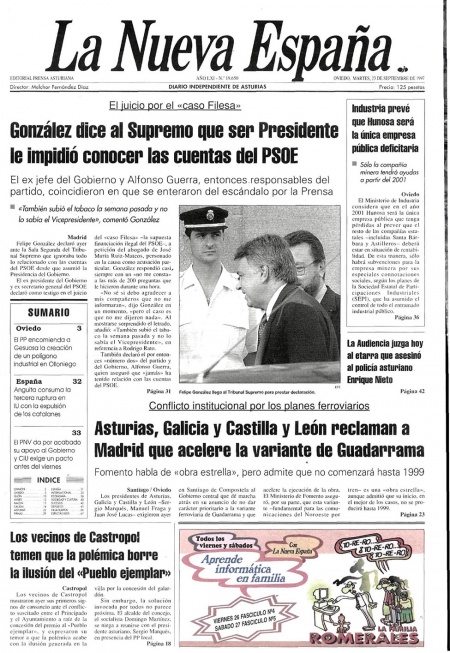 Portada Martes 23 de  de 1997