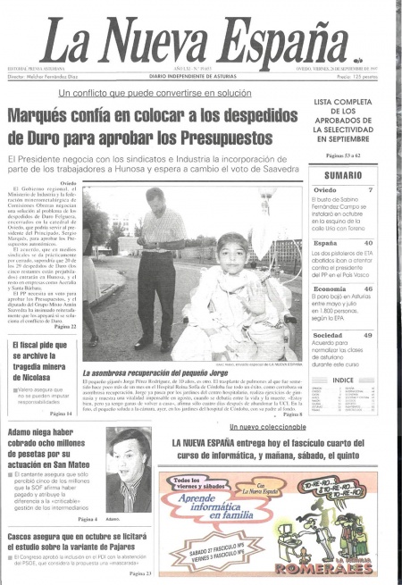 Portada Viernes 26 de  de 1997