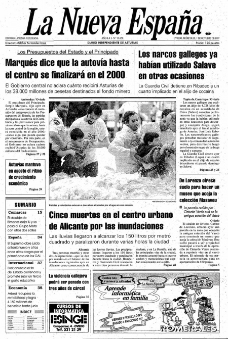 Portada Miércoles 1 de Octubre de 1997