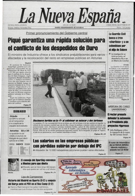Portada Jueves 2 de Octubre de 1997