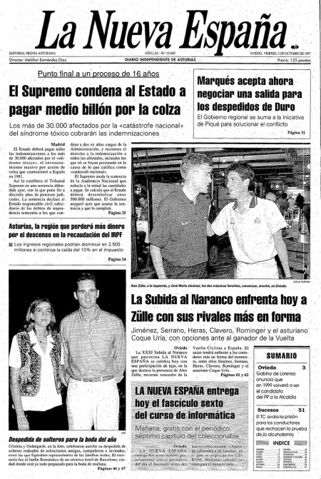 Portada Viernes 3 de Octubre de 1997