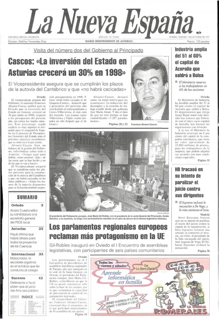 Portada Martes 7 de Octubre de 1997