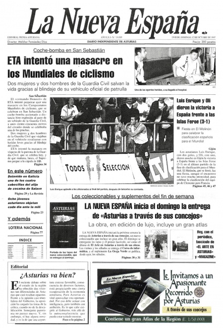 Portada Domingo 12 de Octubre de 1997