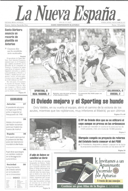 Portada Jueves 16 de Octubre de 1997