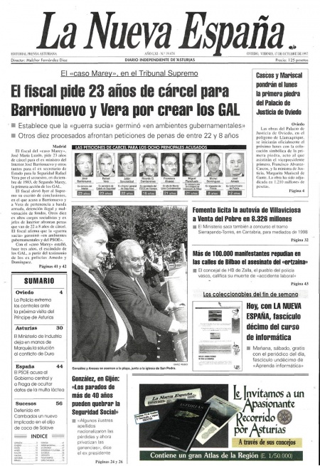 Portada Viernes 17 de Octubre de 1997