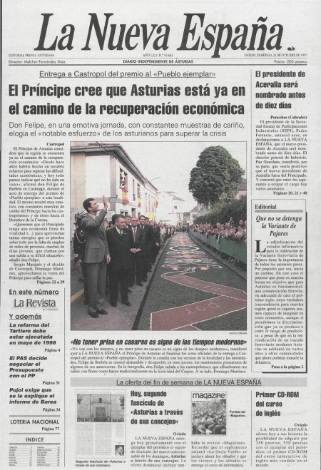 Portada Domingo 26 de Octubre de 1997