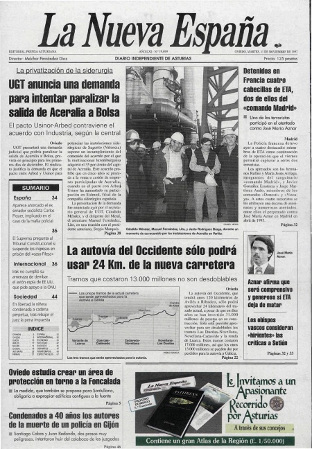 Portada Martes 11 de Noviembre de 1997