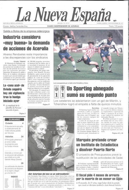 Portada Martes 25 de Noviembre de 1997