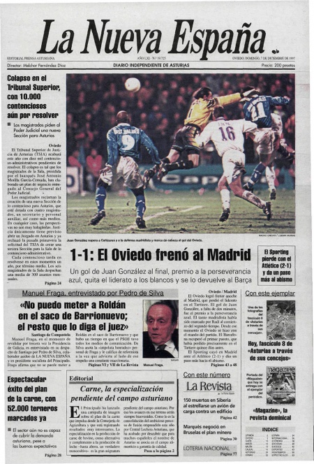 Portada Domingo 7 de Diciembre de 1997