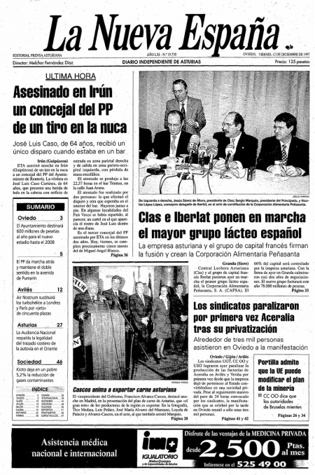 Portada Viernes 12 de Diciembre de 1997