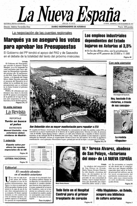 Portada Domingo 14 de Diciembre de 1997