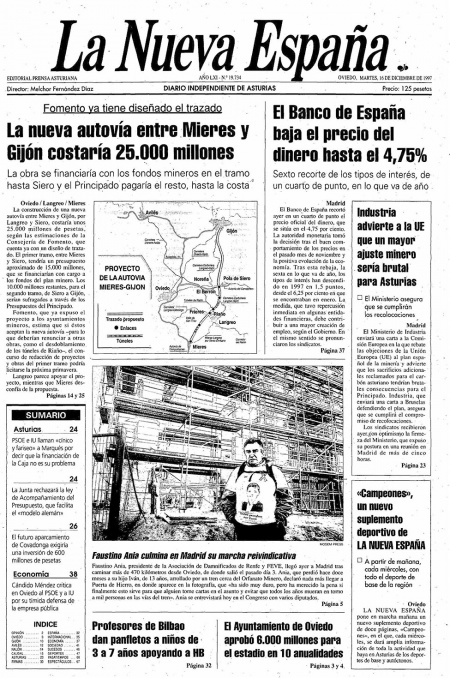 Portada Martes 16 de Diciembre de 1997