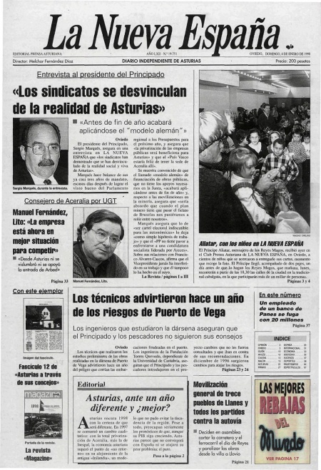 Portada Domingo 4 de  de 1998