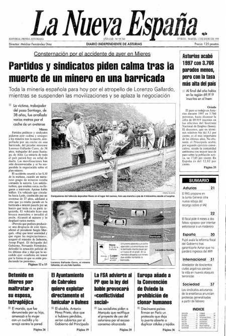 Portada Martes 13 de  de 1998