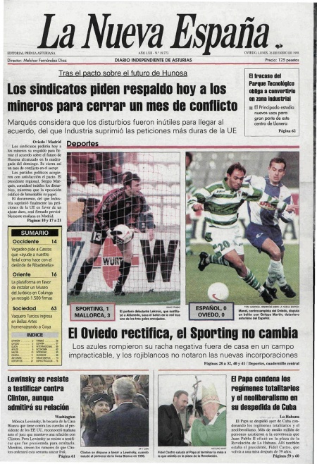Portada Lunes 26 de  de 1998
