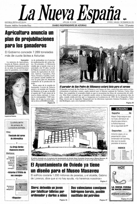 Portada Sábado 7 de  de 1998