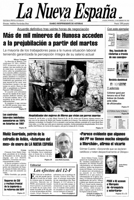 Portada Domingo 15 de  de 1998