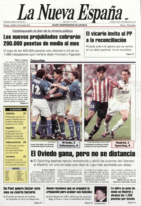 Portada Lunes 16 de  de 1998