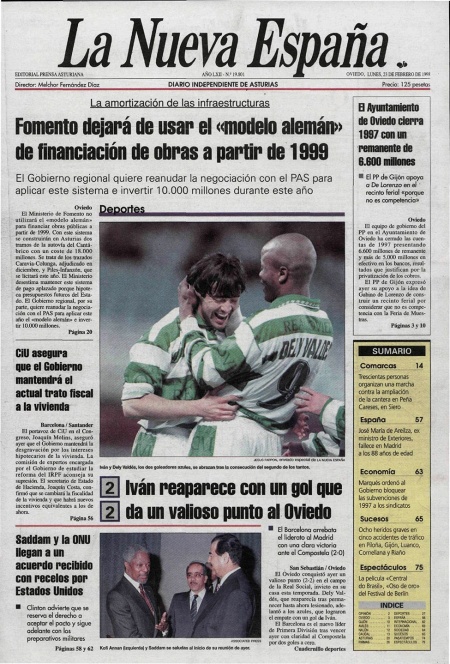 Portada Lunes 23 de  de 1998
