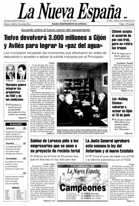Portada Martes 24 de  de 1998