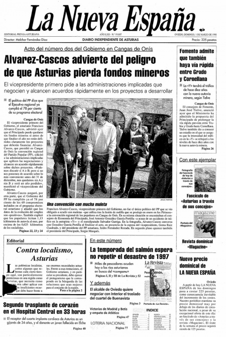 Portada Domingo 1 de  de 1998